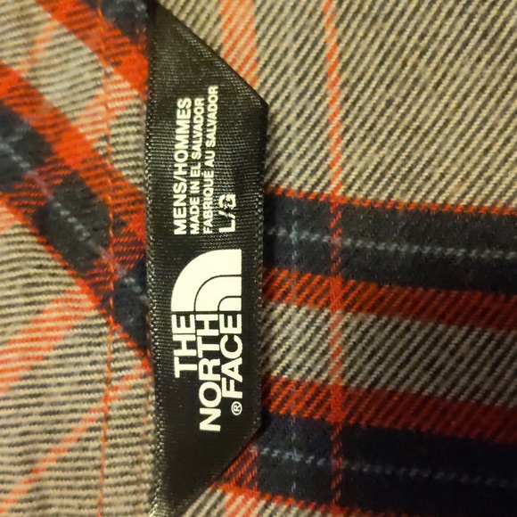 Men's Large North Face Flannel Shirt - Picture 4 of 7